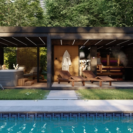 Prémium, egyedi wellness-szaunaház