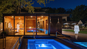 szaunház éjszakai hangulat